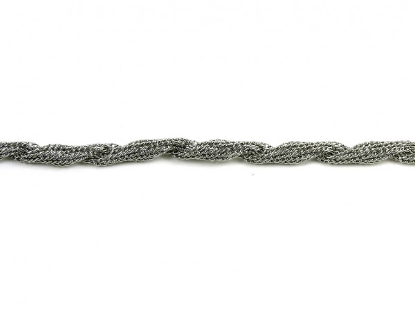 Schlauchkette, 10 cm, 3,5 mm, Edelstahl, gewickelt