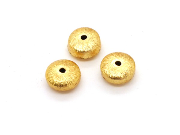 Linse, 9 mm, matt gebürstet, vergoldet