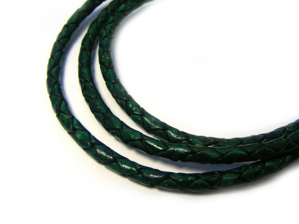 Lederband, 10 cm, 4 mm, flaschengrün