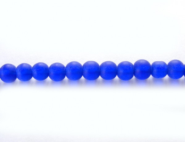 1 Strang Glasperlen, 6 mm, royalblau