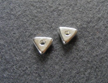 Keramik Triangel, 10 mm, versilbert