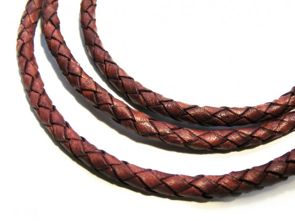 Lederband, 10 cm, 5 mm, rotbraun