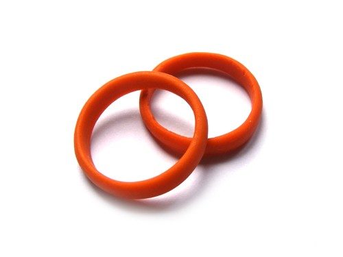 Glasring, ca. Ø 24 mm, orange, matt