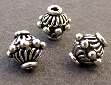 Doppelkegel, 12 mm, versilbert