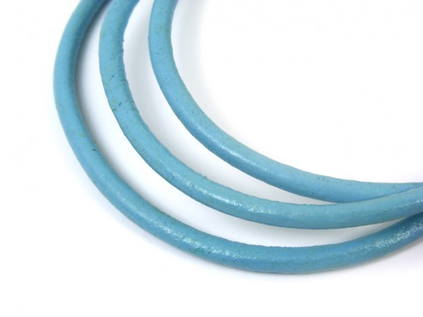 Rindleder, 1 m, 3 mm, pastellblau