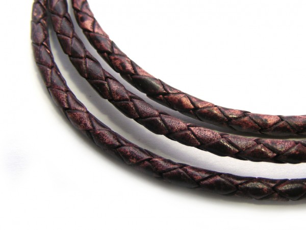 Lederband, 10 cm, 4 mm, ziegelrot