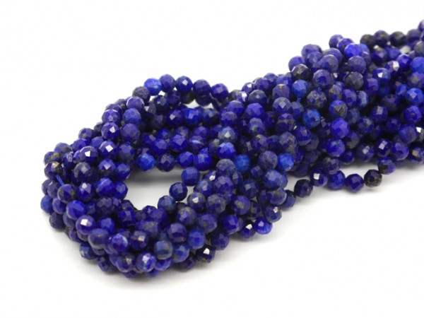 1 Strang echter Lapislazuli, 3,3 mm, königsblau