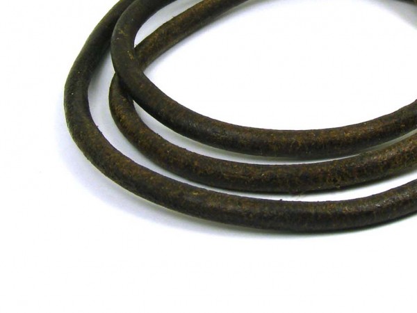 Rindleder, 1 m, 4 mm, dunkelbraun