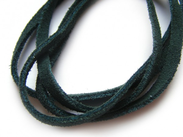 Velourleder, 4 mm, flach, tanne