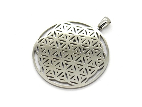 Anhänger Blume des Lebens, 38 mm, Edelstahl