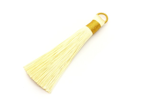 Quaste groß, 80 mm, creme