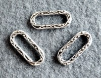 Oval, 11 mm, versilbert Oval, 11 mm, versilbert