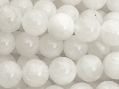 Mondstein, Kugel, 6,5 mm, weiß/irisierend