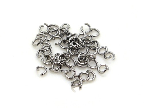 100 feine Binderinge, offen, 5 mm, Edelstahl