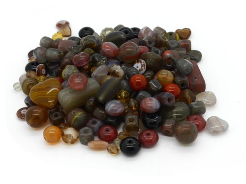 Perlenmischung, 100 g, braun