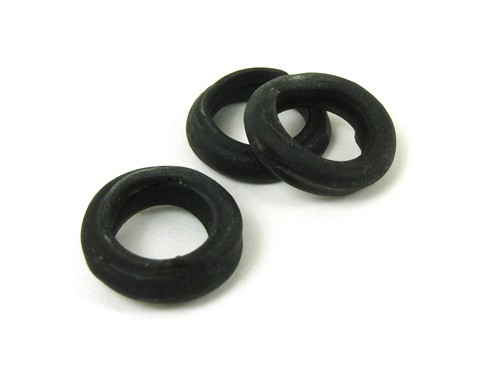 Glasring, ca. Ø 15 mm, schwarz, matt