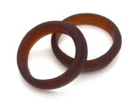 Glasring, ca. Ø 24 mm,  braun, matt Glasring, ca. Ø 24 mm,  braun, matt