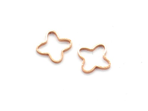 Blume, 10 mm, Messing, rosefarbig