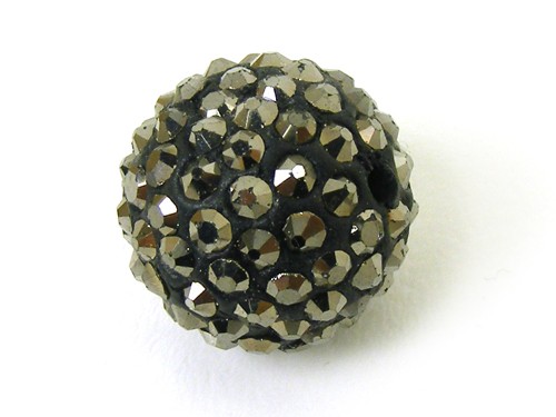 Shamballa Perle, 16 mm, anthrazit