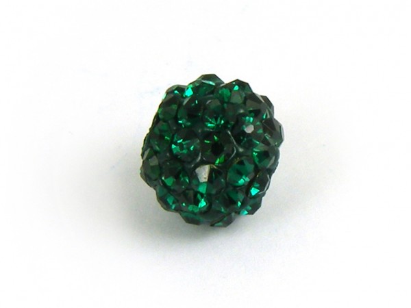 Shamballa Perle, 8 mm, dunkelgrün