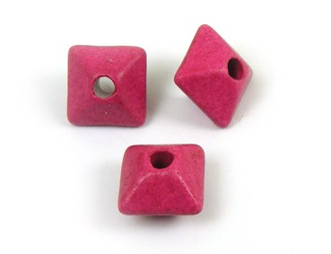 Keramik Doppelpyramide, 10 mm, pink