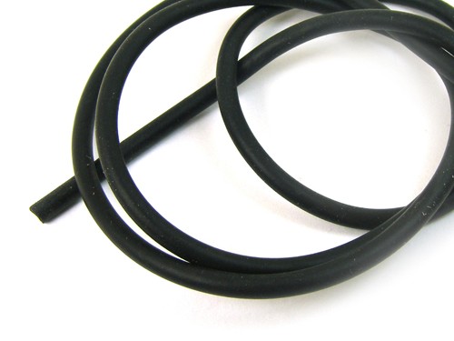 1 m Kautschuk-Silikonband, 3 mm, schwarz