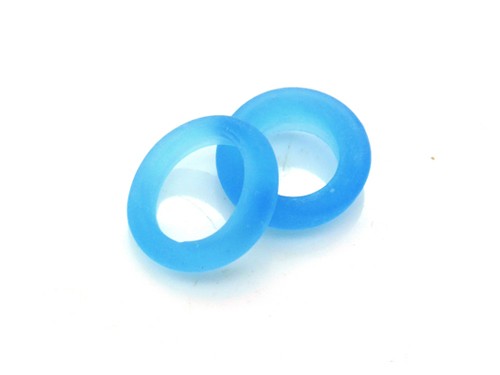 Glasring, ca. Ø 15 mm, azurblau, matt