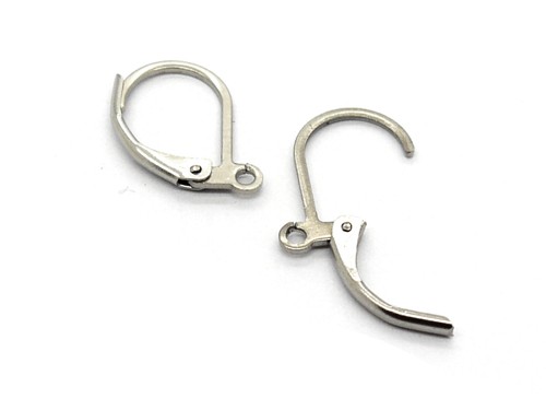 Ohrhaken mit Mechanik, Edelstahl, 1 Paar