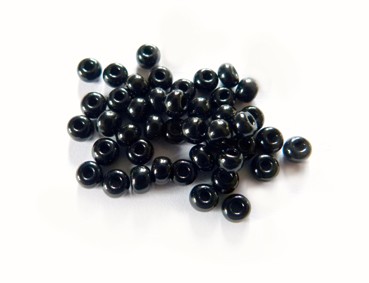 Roccailles, 4 mm, schwarz