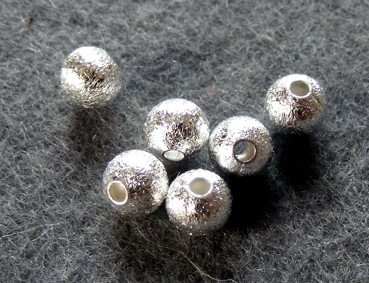 Kugel, 4 mm, versilbert, 20 Stück