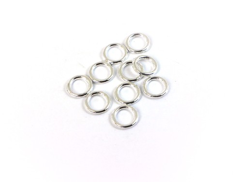 10 Binderinge, 8,5 mm, versilbert