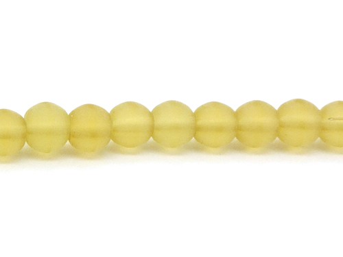 1 Strang Glasperlen, 6 mm, gelb