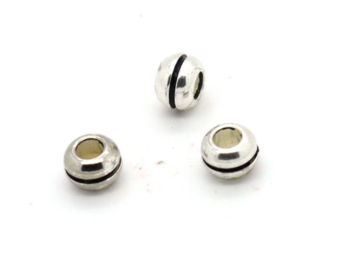 Rondell, 6 mm, versilbert