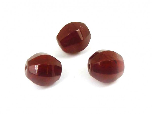 Kugel, 12 mm, rot, facettiert