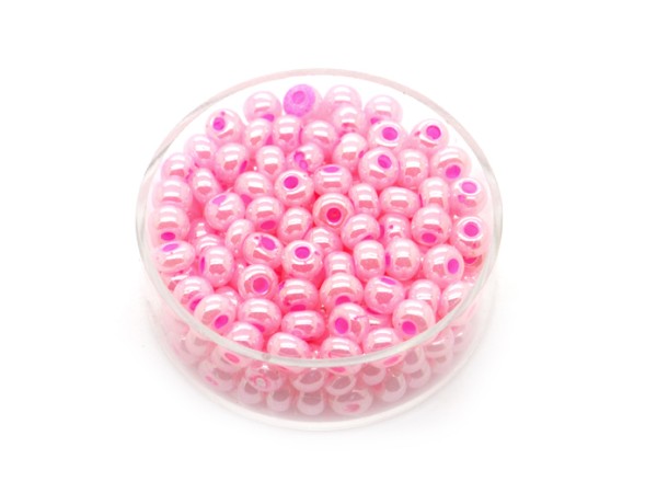 1 Dose Glas-Roccailles 17g, 4,5 mm, rosa