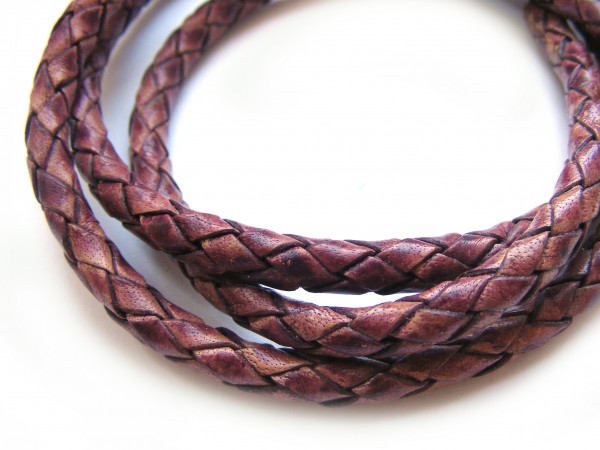 Lederband, 10 cm, 5 mm, ziegelrot