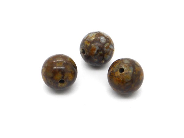 Opal, 10 mm, Kugel, 10 mm, braun