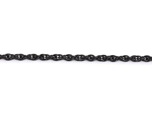 Gliederkette, Doppelankerkette, 10 cm, 3,8mm, schwarz