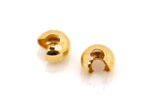 20 Kaschierperlen, 5 mm, vergoldet