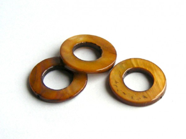 Ring aus Perlmutt, 20 mm, braun