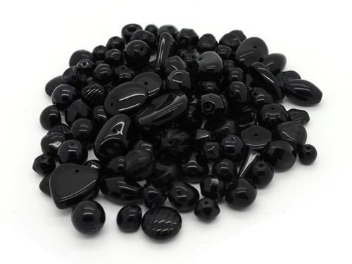 Perlenmischung, 100 g, schwarz