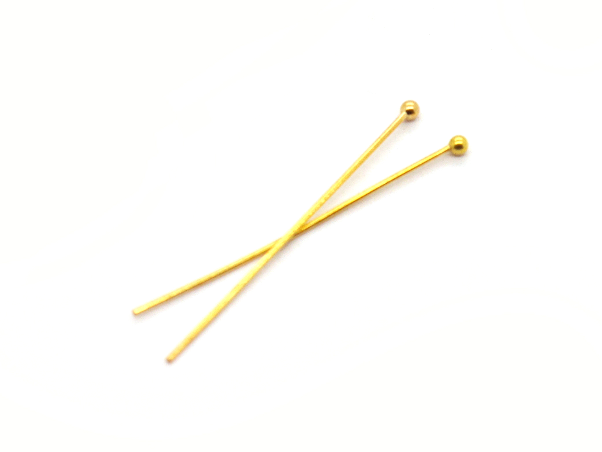 Produktbild von Vintageparts Nietstifte Antik Bronze Vintageparts 20x Nietstifte Mit Kugelkopf - 2mm, 40mm Länge, Antik Bronze - Für DIY Schmuckherstellung DIY Schmuck Bastelzubehör
