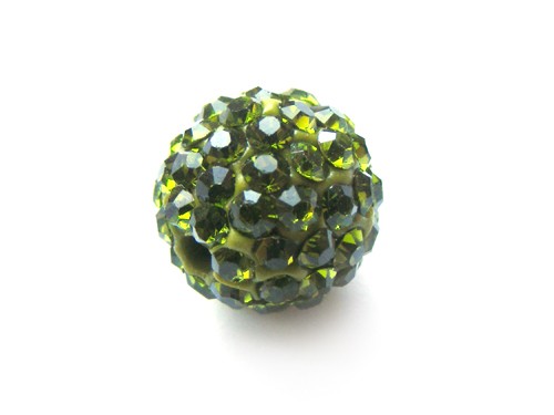 Shamballa Perle, 10 mm, apfelgrün