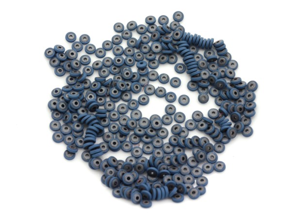 1 Strang Hämatit-Scheiben, 4 mm, blau