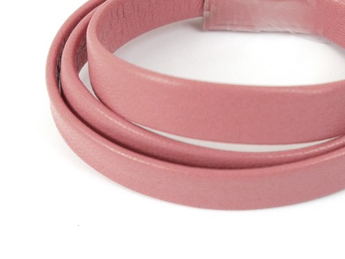 Lederband, 10 cm, 10 mm, pink/zart