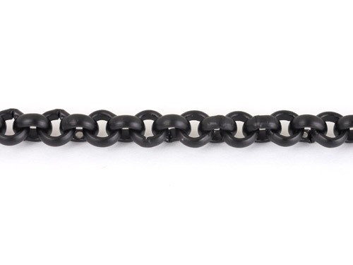 Gliederkette, Erbskette, 10 cm, schwarz