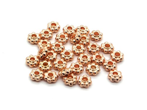 250 Stk. Scheiben Blume, 4 mm, rosegold