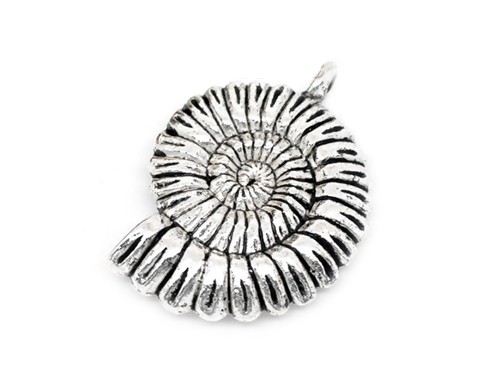 Schnecke, 37 mm, versilbert