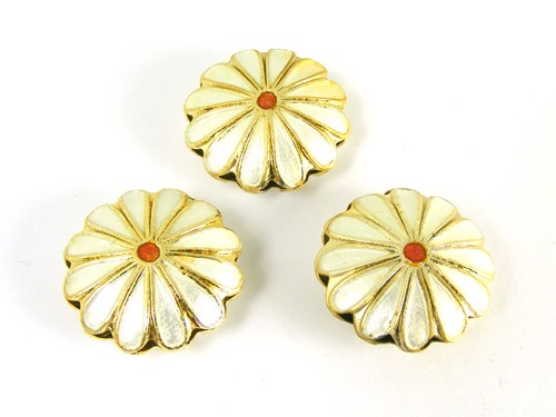 Gewölbte Blume, gold