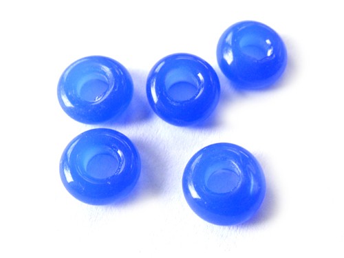 Glasring, ca. Ø 8 mm, blau, glanz